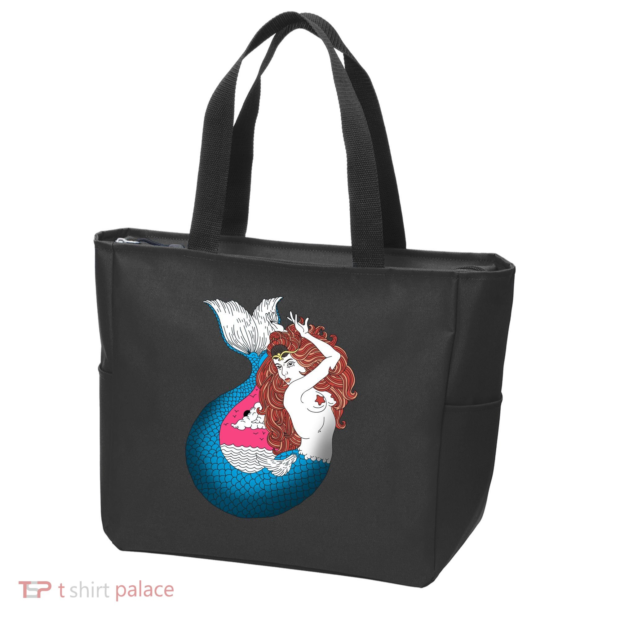 Mythical Abstract Mermaid Tote Bag
