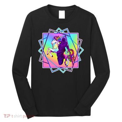 Mythical Reaper Colorful Unicorn Long Sleeve Shirt