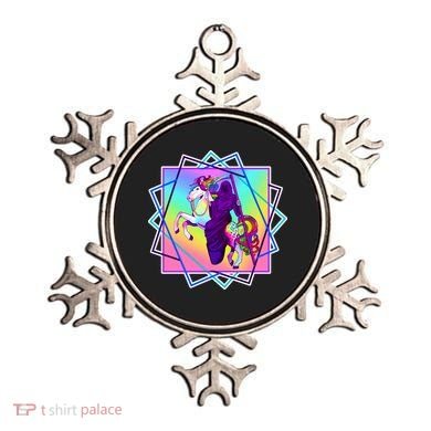 Mythical Reaper Colorful Unicorn Ornament