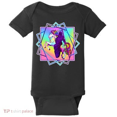 Mythical Reaper Colorful Unicorn Baby Bodysuit