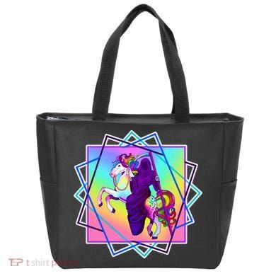Mythical Reaper Colorful Unicorn Tote Bag