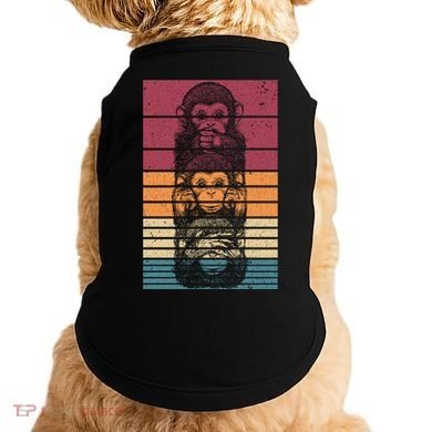 Monkey Zoo Animal Banana Retro Monkey Gift Doggie Tank