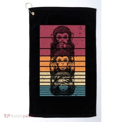 Monkey Zoo Animal Banana Retro Monkey Gift Golf Towel