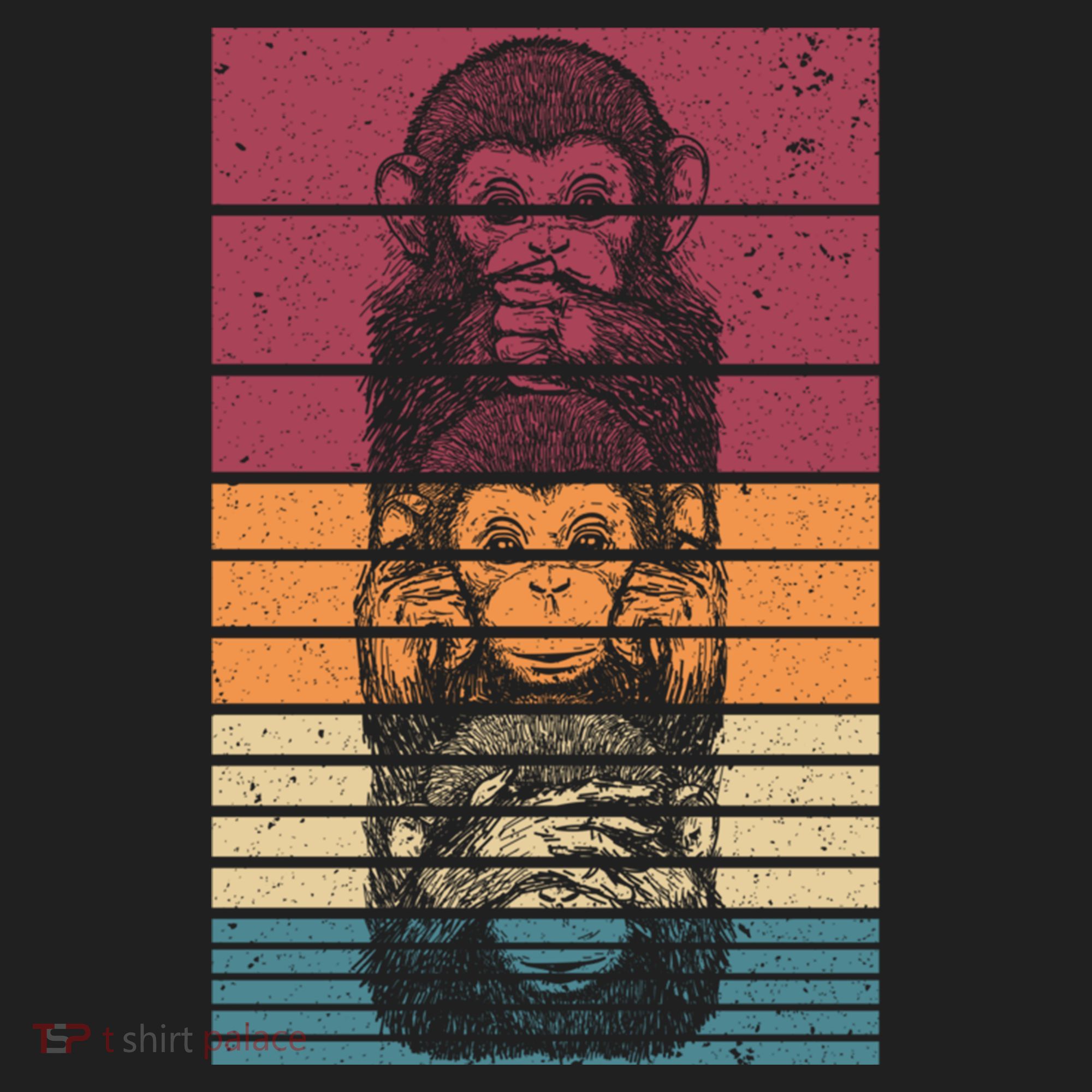 Monkey Zoo Animal Banana Retro Monkey Gift Golf Towel