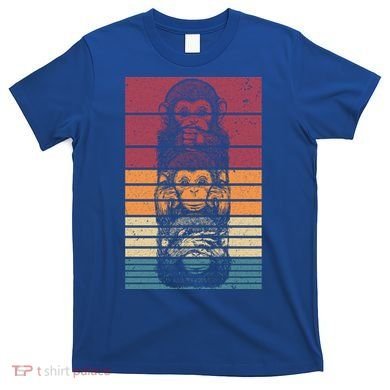 Monkey Zoo Animal Banana Retro Monkey Gift T-Shirt