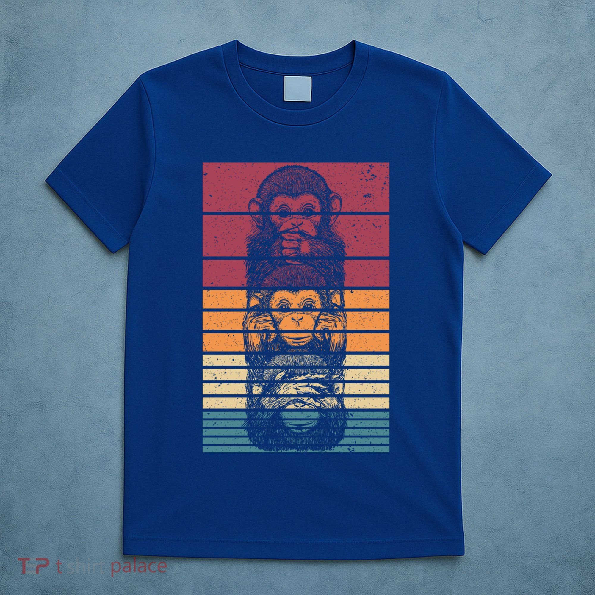 Monkey Zoo Animal Banana Retro Monkey Gift T-Shirt