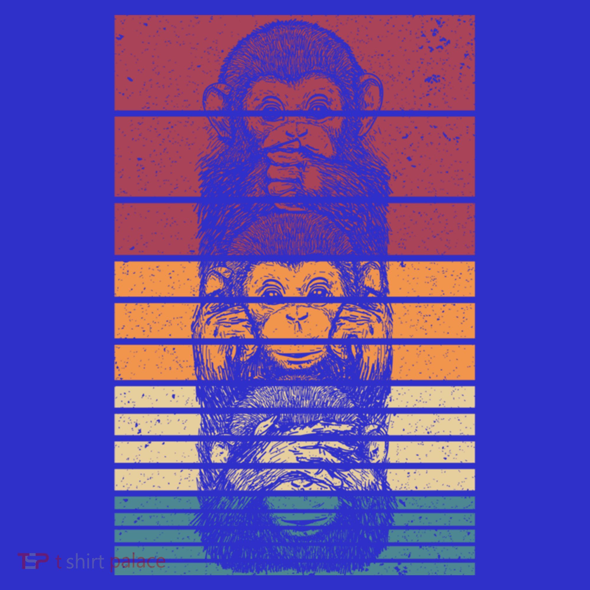 Monkey Zoo Animal Banana Retro Monkey Gift T-Shirt