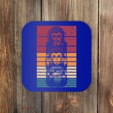Monkey Zoo Animal Banana Retro Monkey Gift Coaster