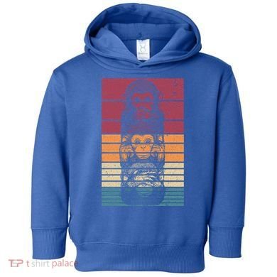 Monkey Zoo Animal Banana Retro Monkey Gift Toddler Hoodie