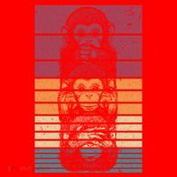 Monkey Zoo Animal Banana Retro Monkey Gift Santa Hat thumb 1