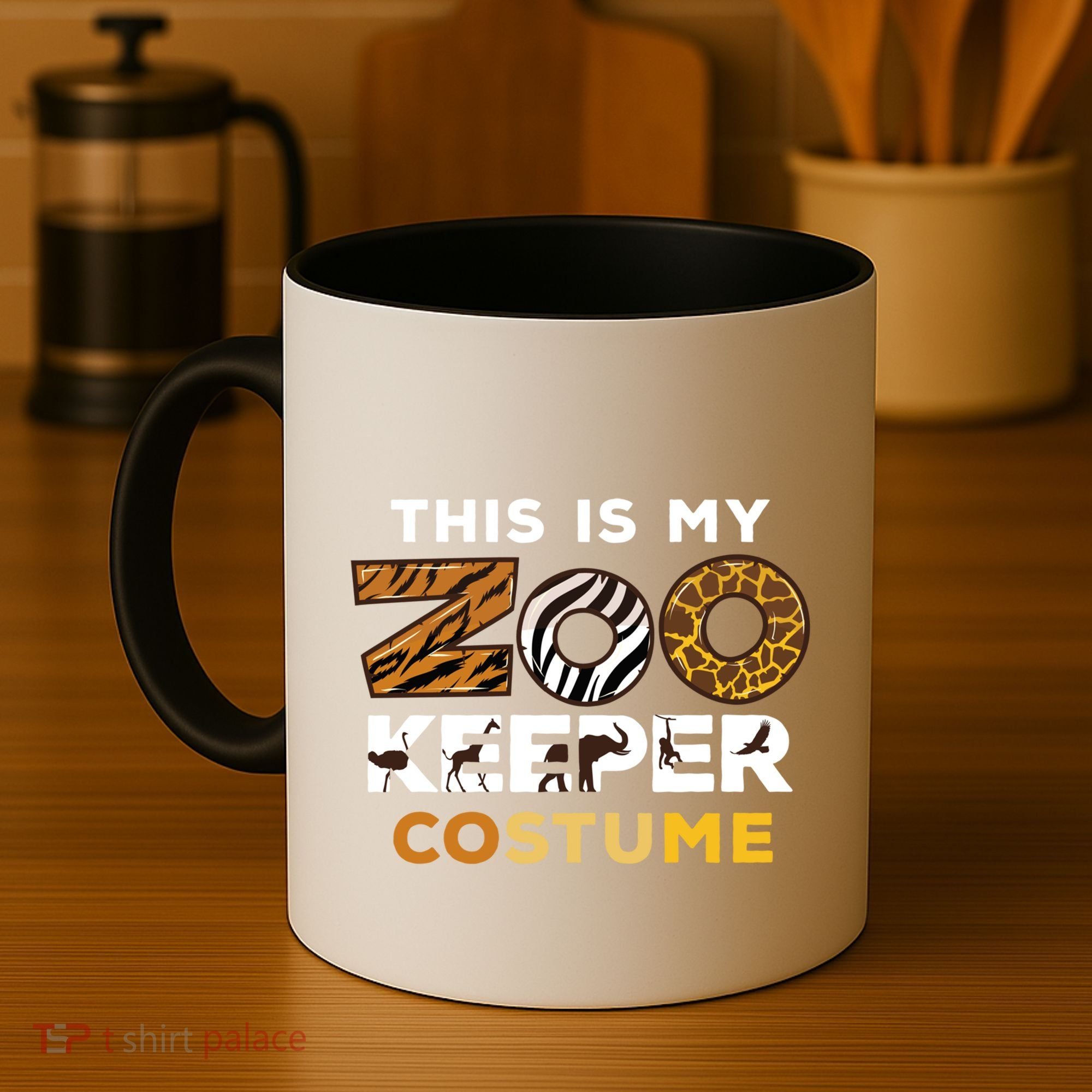 My Zookeeper Costume African Savanna Animal Print Gift Coffee Mug
