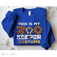 My Zookeeper Costume African Savanna Animal Print Gift Sweatshirt thumb 2