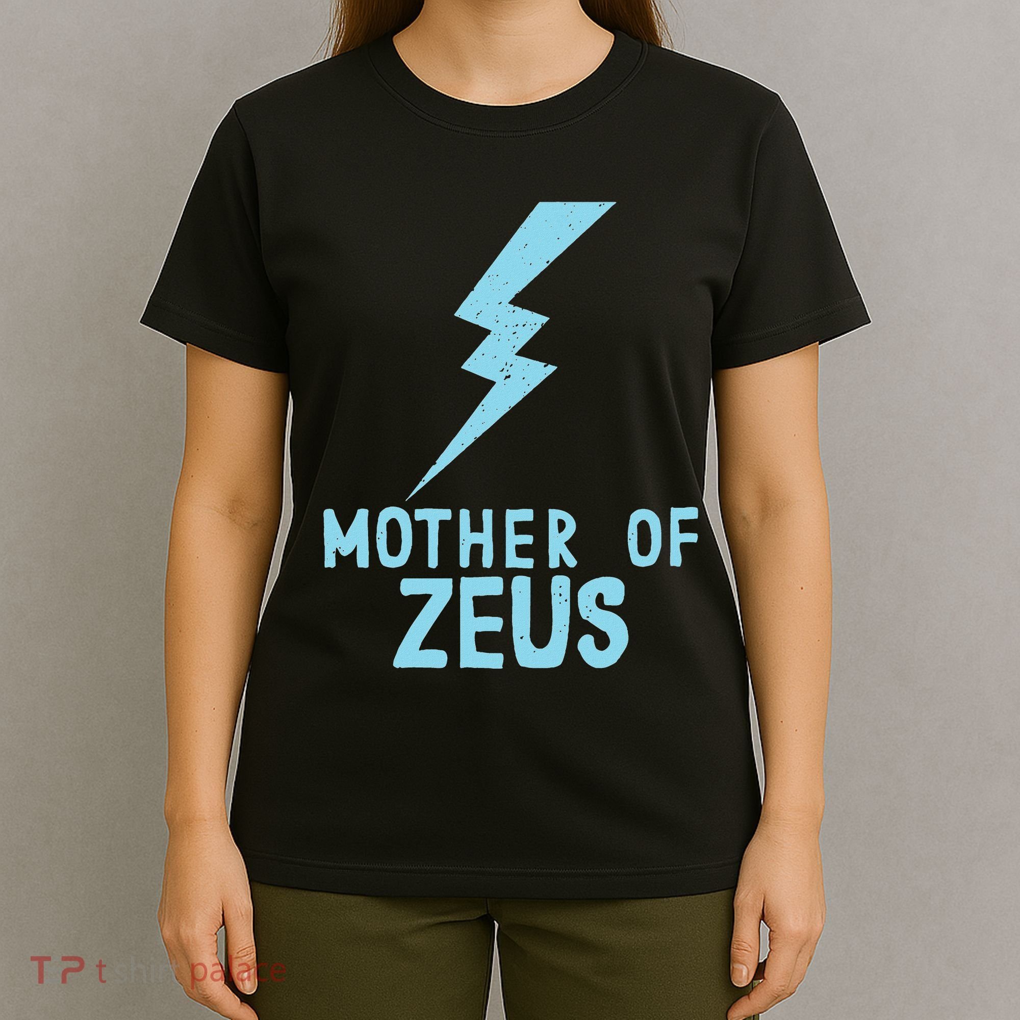Mom Zeus God Greek Mythology Thunder Bolt Graphic T-Shirt