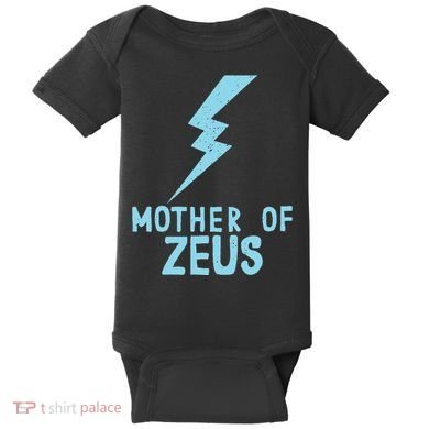 Mom Zeus God Greek Mythology Thunder Bolt Graphic Baby Bodysuit