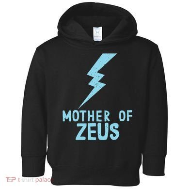 Mom Zeus God Greek Mythology Thunder Bolt Graphic Toddler Hoodie
