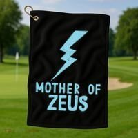 Mom Zeus God Greek Mythology Thunder Bolt Graphic Golf Towel thumb 1