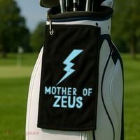 Mom Zeus God Greek Mythology Thunder Bolt Graphic Golf Towel thumb 2
