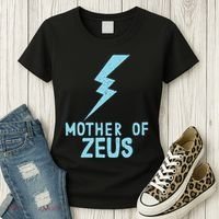 Mom Zeus God Greek Mythology Thunder Bolt Graphic Women's T-Shirt thumb 3