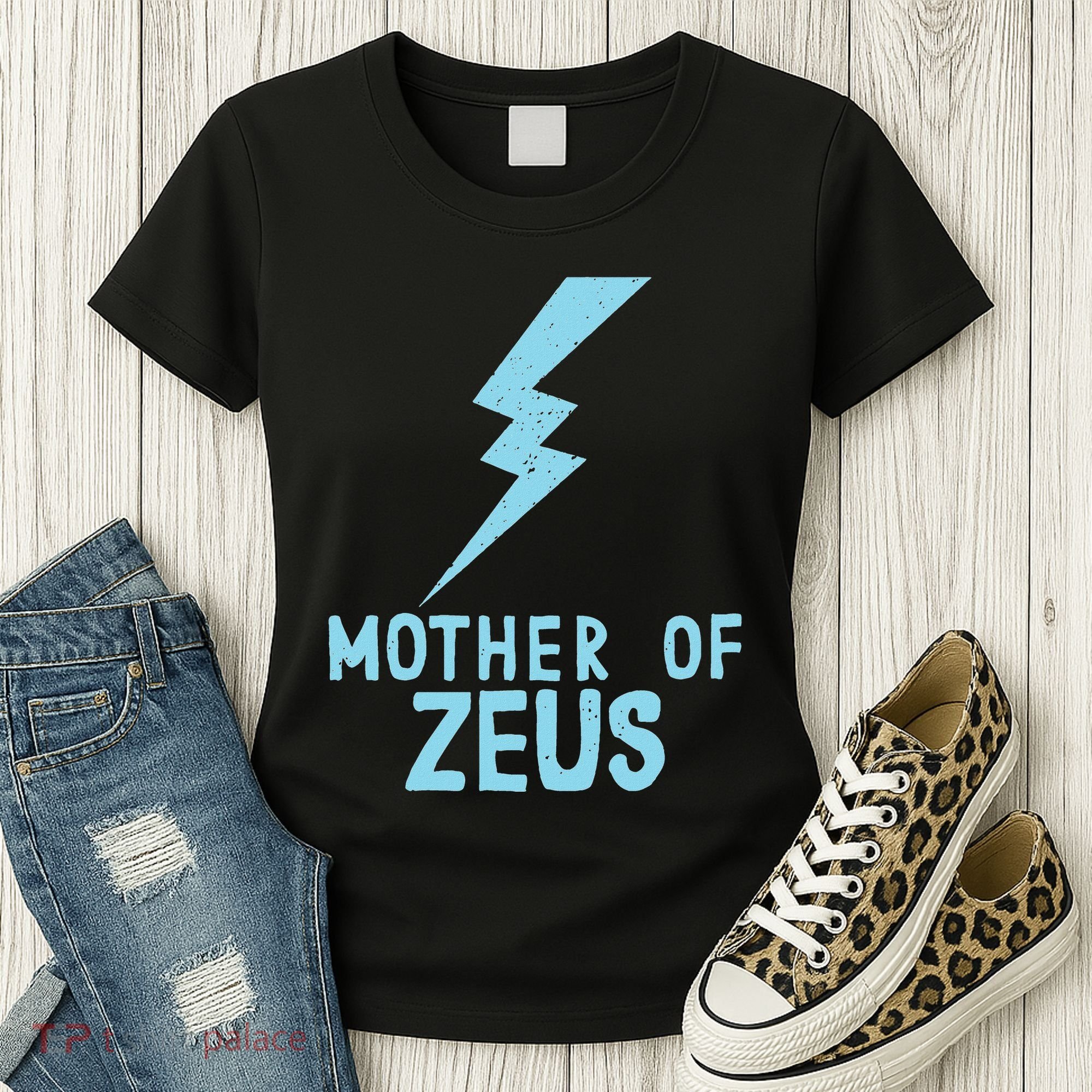 Mom Zeus God Greek Mythology Thunder Bolt Graphic Women's T-Shirt