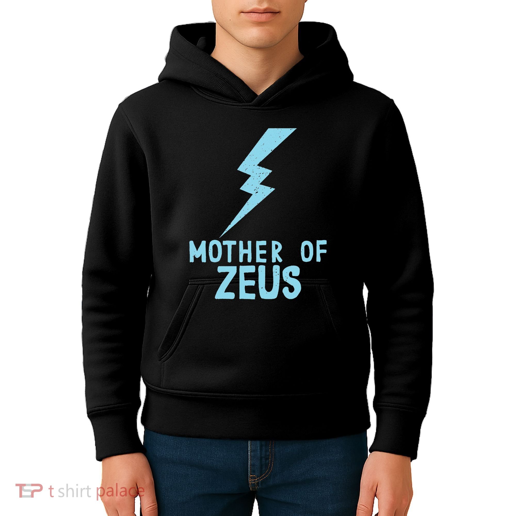 Mom Zeus God Greek Mythology Thunder Bolt Graphic Kids Hoodie