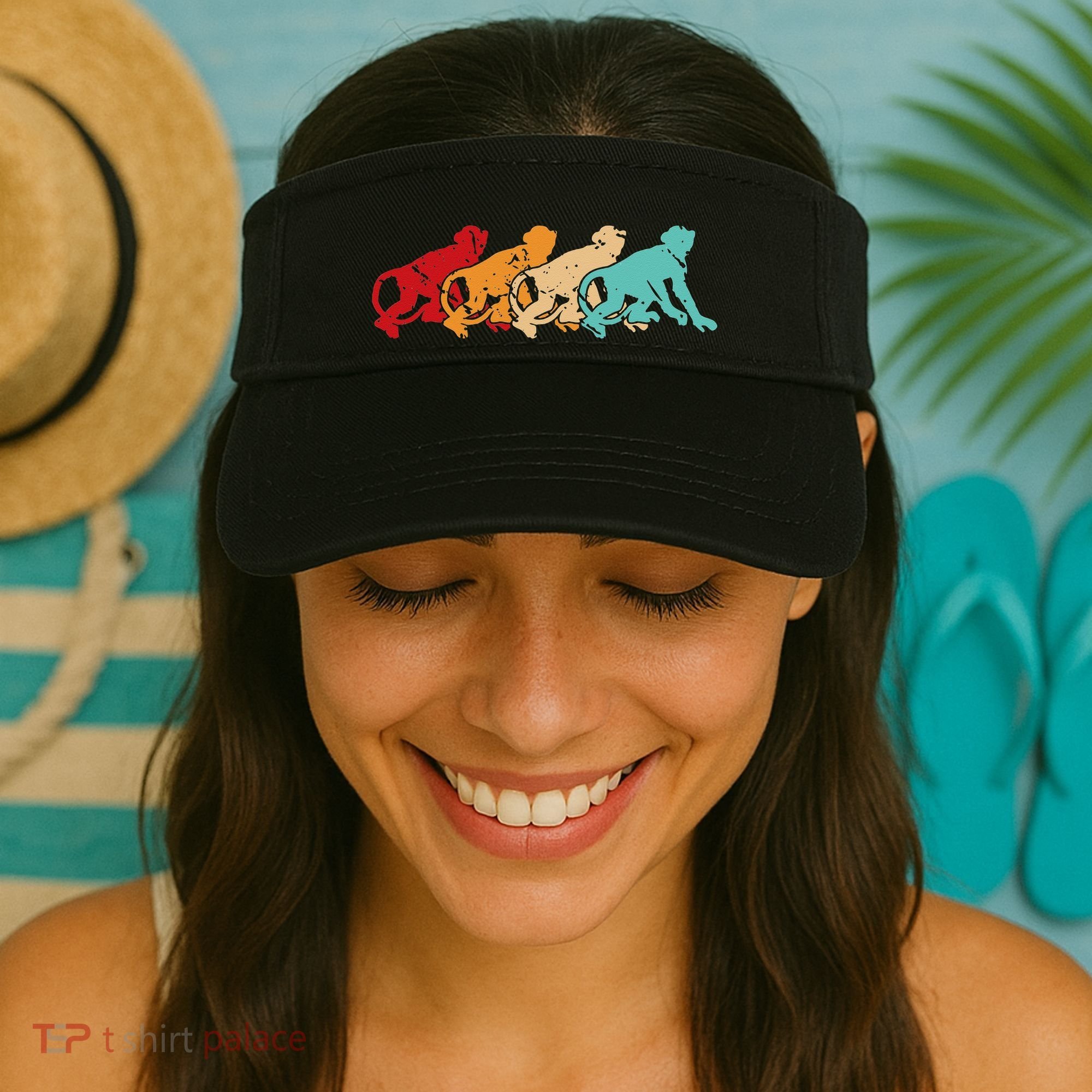 Monkey Zoo Keeper Animal Lover Gift Monkey Visor