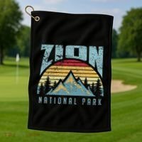 Mt Zion National Park Utah Golf Towel thumb 1