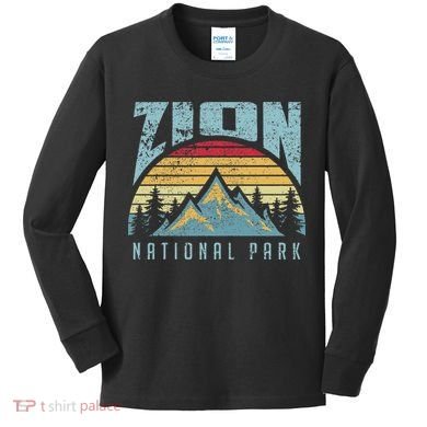 Mt Zion National Park Utah Kids Long Sleeve Shirt