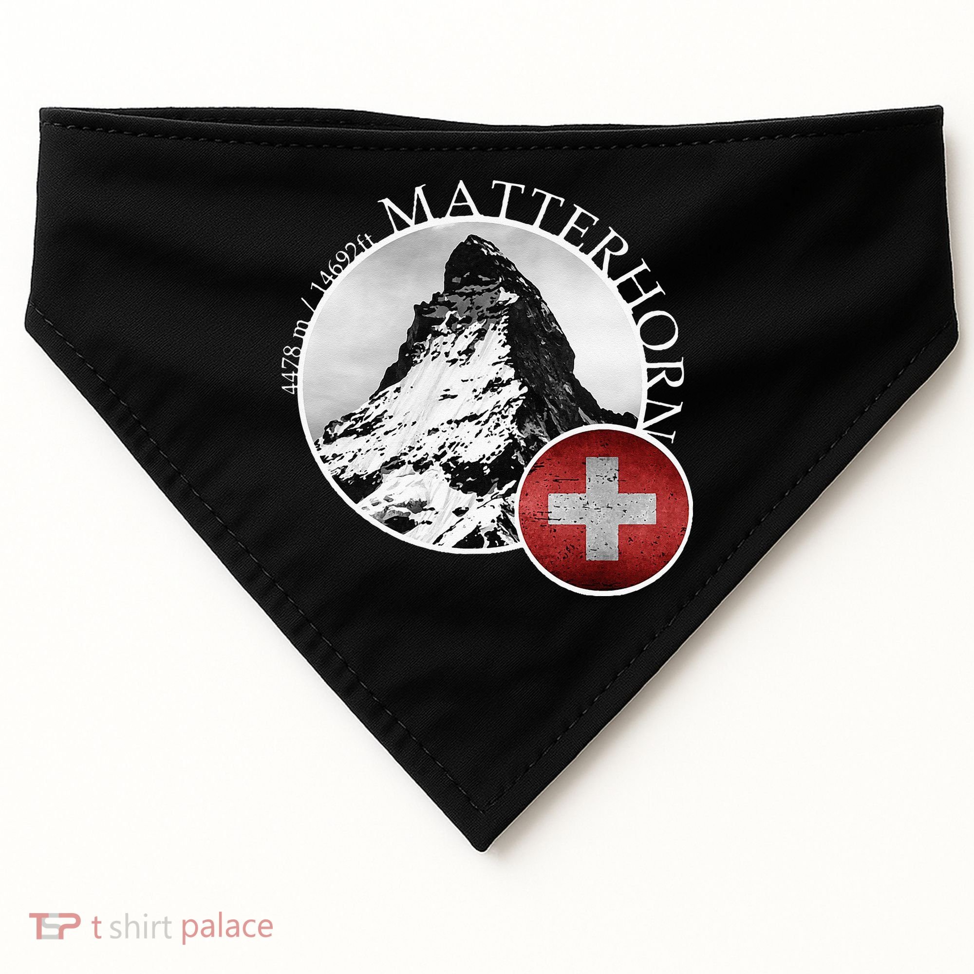 Matterhorn Zermatt Switzerland Alps USA-Made Doggie Bandana