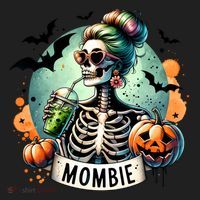 Mombie Zombie Spooky Mama Retro Women's Sweatshirt thumb 2