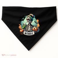 Mombie Zombie Spooky Mama Retro USA-Made Doggie Bandana thumb 0