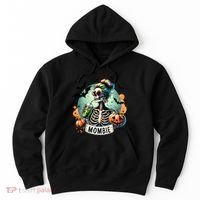Mombie Zombie Spooky Mama Retro Hoodie thumb 0