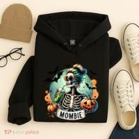 Mombie Zombie Spooky Mama Retro Hoodie thumb 4