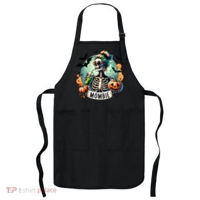 Mombie Zombie Spooky Mama Retro Apron