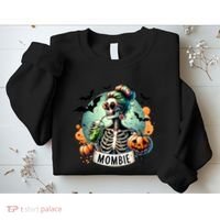 Mombie Zombie Spooky Mama Retro Sweatshirt thumb 2