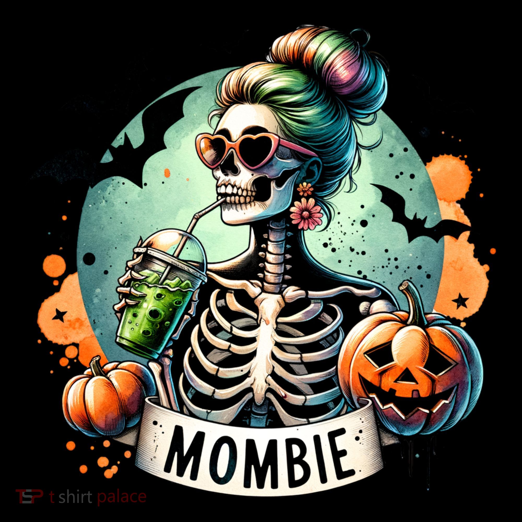 Mombie Zombie Spooky Mama Retro Sweatshirt