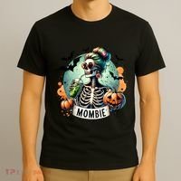 Mombie Zombie Spooky Mama Retro T-Shirt thumb 3