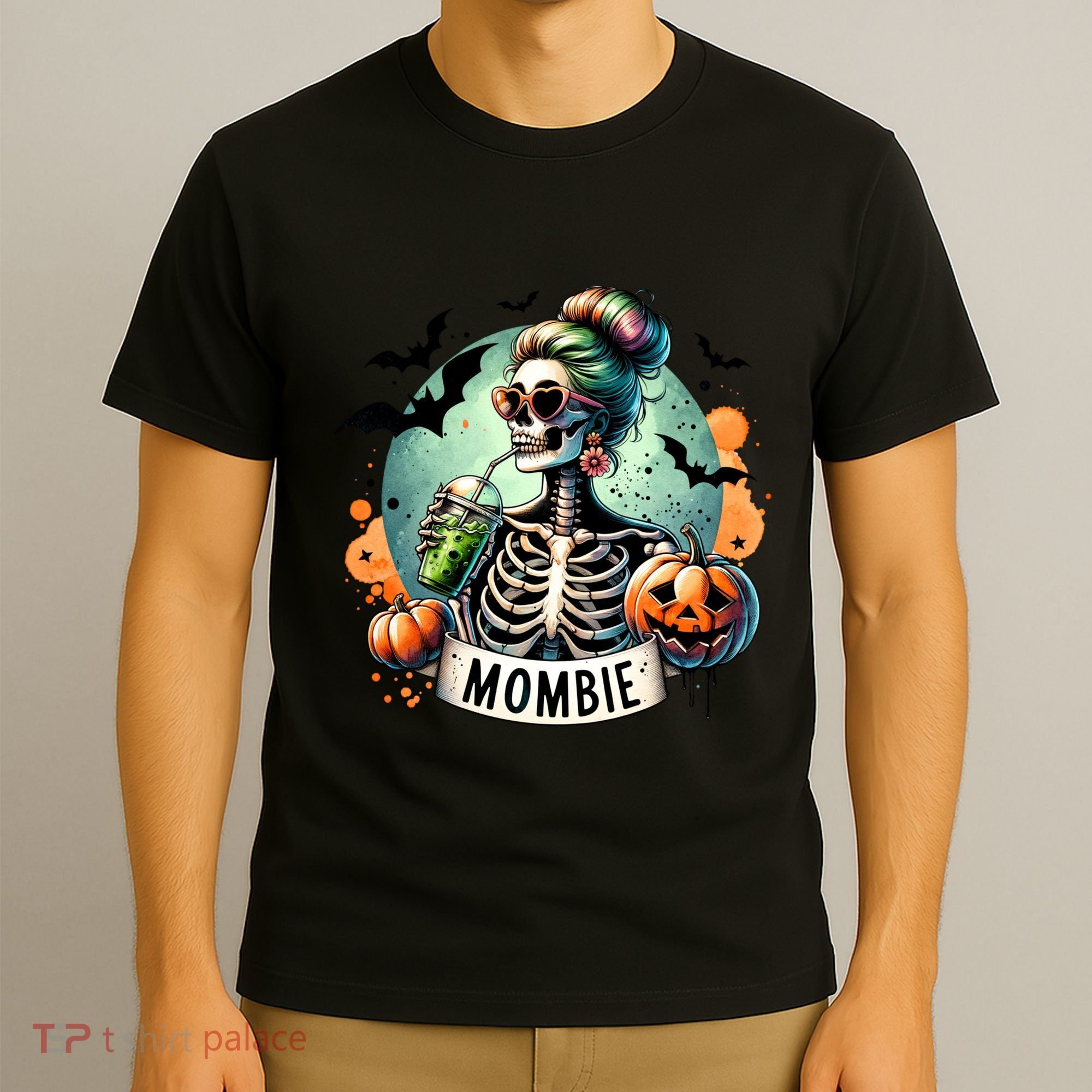 Mombie Zombie Spooky Mama Retro T-Shirt