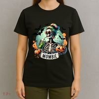 Mombie Zombie Spooky Mama Retro T-Shirt thumb 4