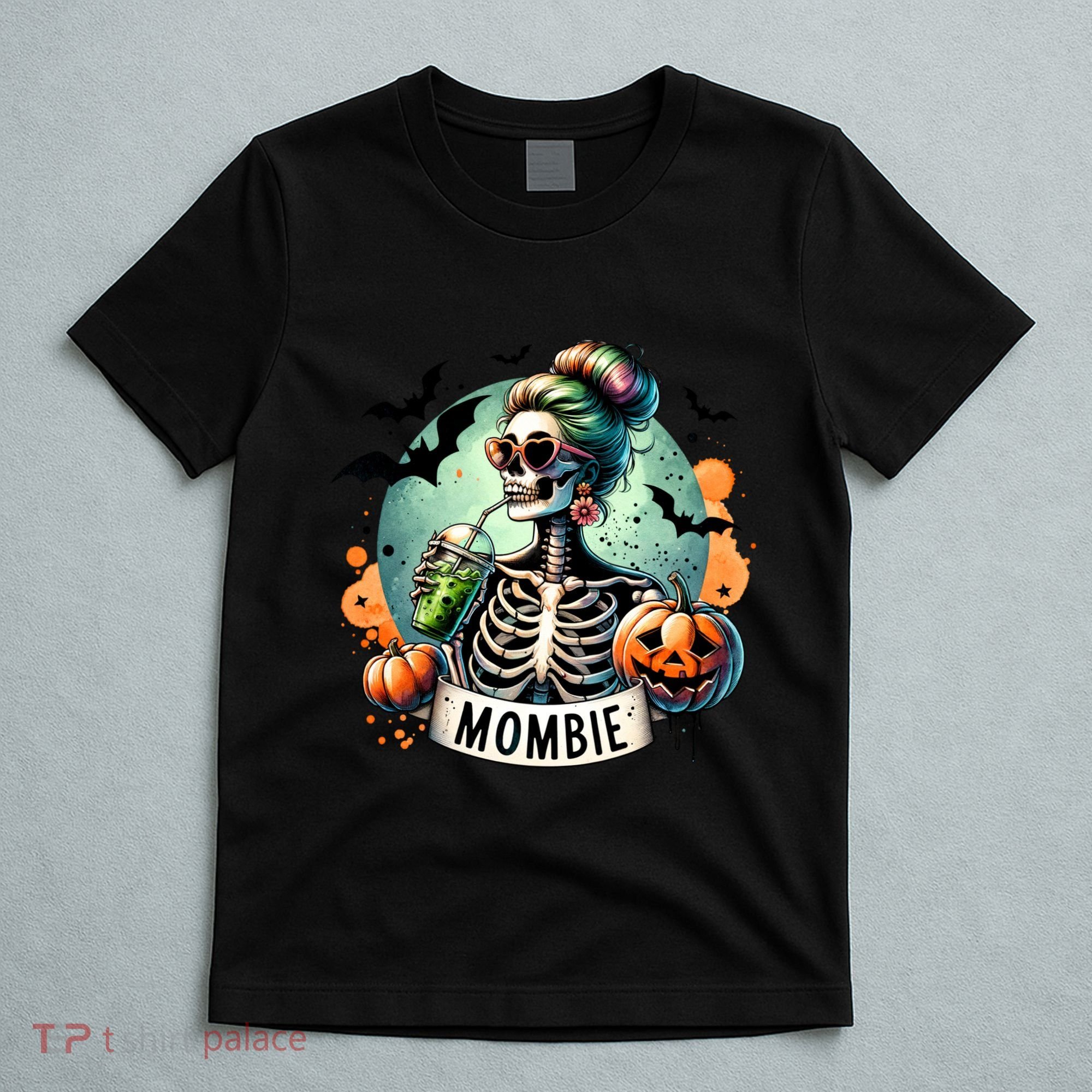 Mombie Zombie Spooky Mama Retro T-Shirt
