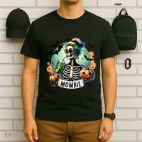 Mombie Zombie Spooky Mama Retro T-Shirt thumb 6