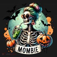 Mombie Zombie Spooky Mama Retro Backpack thumb 2