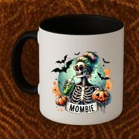 Mombie Zombie Spooky Mama Retro Coffee Mug thumb 2