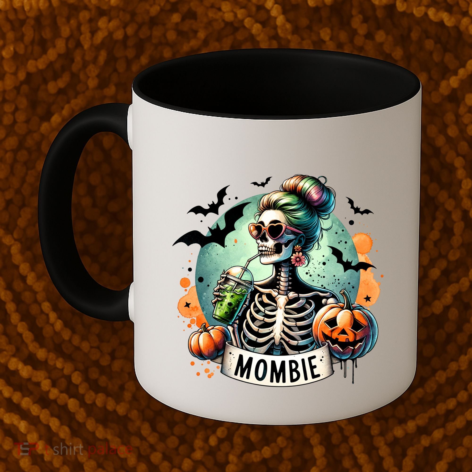 Mombie Zombie Spooky Mama Retro Coffee Mug