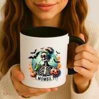 Mombie Zombie Spooky Mama Retro Coffee Mug thumb 3