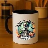 Mombie Zombie Spooky Mama Retro Coffee Mug thumb 4