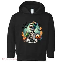 Mombie Zombie Spooky Mama Retro Toddler Hoodie thumb 0