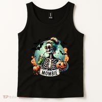 Mombie Zombie Spooky Mama Retro Tank Top thumb 2