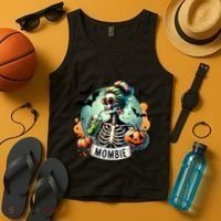 Mombie Zombie Spooky Mama Retro Tank Top thumb 4