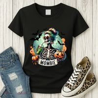 Mombie Zombie Spooky Mama Retro Women's T-Shirt thumb 3