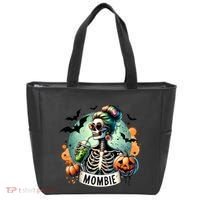 Mombie Zombie Spooky Mama Retro Tote Bag thumb 0